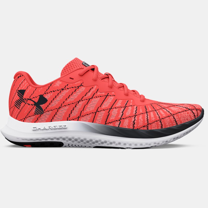 Men's  Under Armour  Charged Breeze 2 Running Shoes Venom Red / Black / Black 8